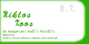 miklos koos business card